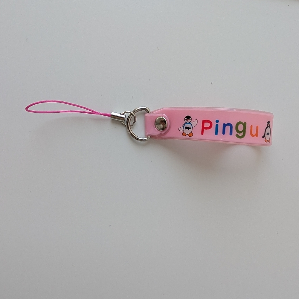 Pingu Pinga Pink Keychain Charm